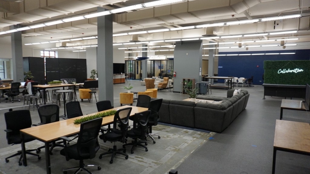 FUEL coworking open-plan workspace in downtown Spokane
